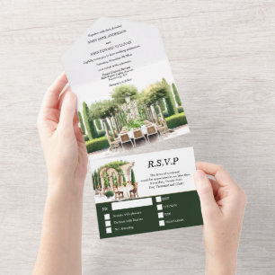 Vineyard wine farm formal dining poplar topiary all in one invitation