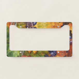 Vineyard Wine Grapes Harvest Autumn Colors License Plate Frame
