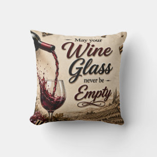 Vineyard Wine Lover Decor Throw Pillow