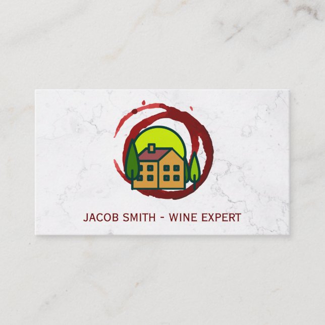 Vineyard | Wine Tasting | Wine Winery Sommelier Business Card (Front)