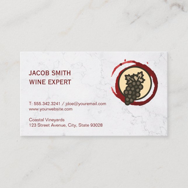 Vineyard | Wine Tasting | Winery Distributor Business Card (Front)