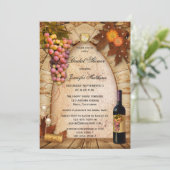 Vineyard Wine Theme Bridal Shower Invitation (Standing Front)