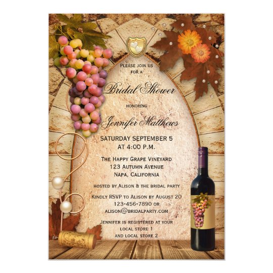 Vineyard Wine Theme Bridal Shower Invitation Zazzle Com   Vineyard Wine Theme Bridal Shower Invitation Ra162bf91fdde4bbdb42282a03343874a Zkrqs 540 