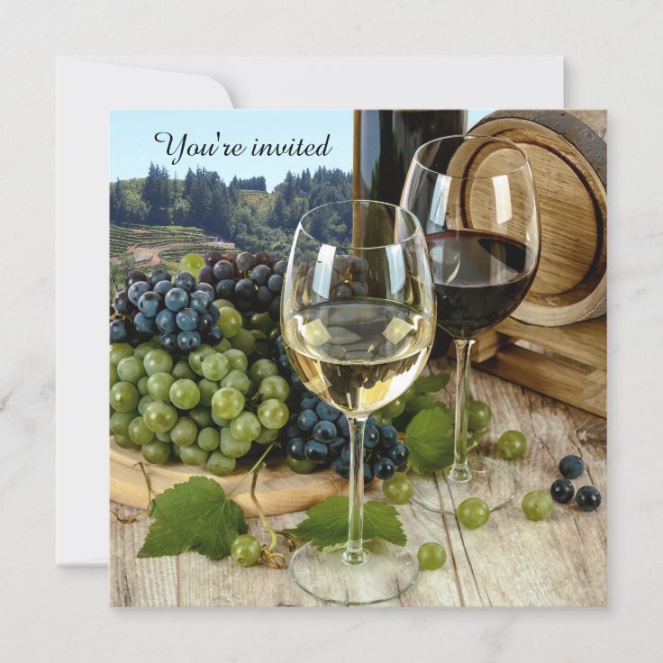 Vineyard Wine Theme Party Invitation | Zazzle