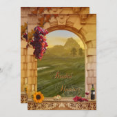 Vineyard Wine Themed Fall Bridal Shower Invitation (Front/Back)
