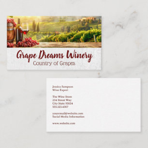 Vineyard Winery Estate Business Card