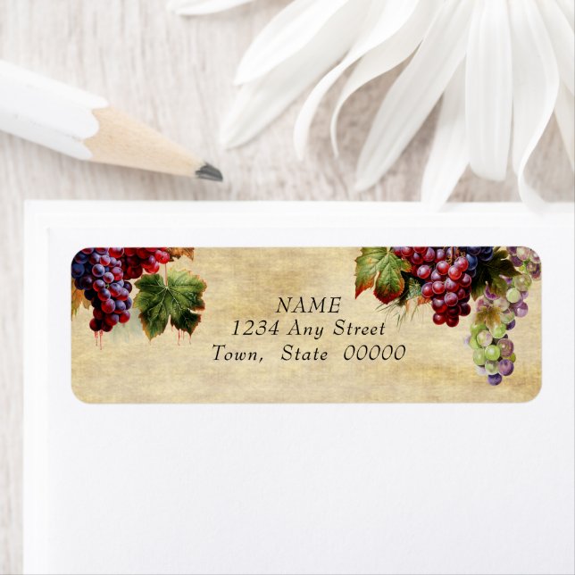 Vineyard Winery Vintage Rustic Shipping   Label (Insitu)