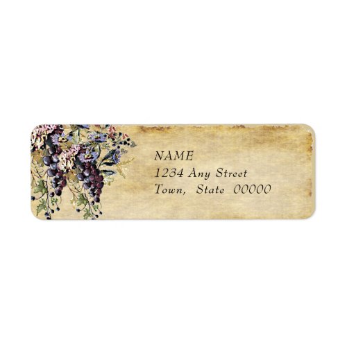 Vineyard Winery Watercolor Custom Label
