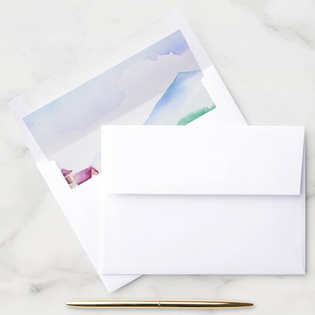 Vineyard Winery | Watercolor Envelope Liner (Desk)