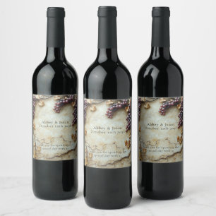 Vineyard Winery Watercolor Wine Label