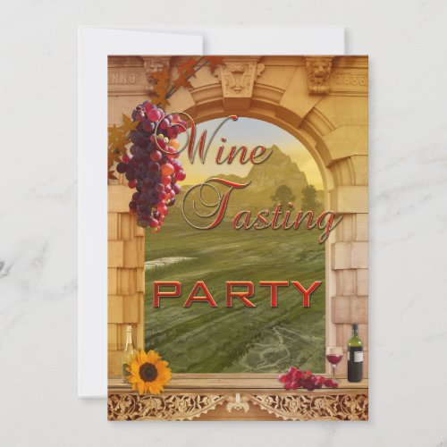 Vineyard Winery Wine Tasting Event Invitation