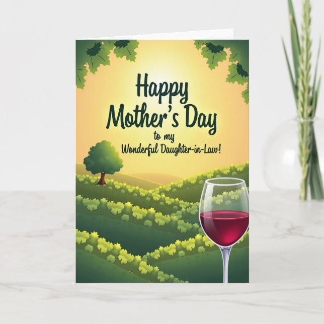 Vineyard Wonderful Mothers Day Card (Front)