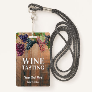 Vineyard Wood & Grapes Wine Tasting Tour Logo Badge