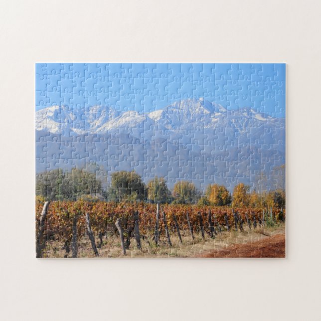 Vineyards In The Fall Of Mendoza, Argentina Jigsaw Puzzle (Horizontal)
