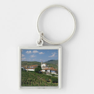 Vineyards, Village of San Miguel, Douro Keychain
