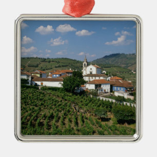 Vineyards, Village of San Miguel, Douro Metal Ornament