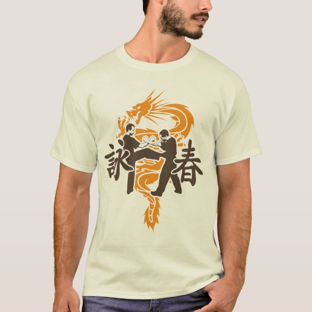 Ving Tsun Fight Scene Dragon T-Shirt (Front)
