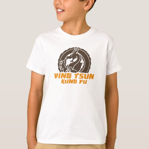 Ving Tsun Kung Fu Dragon 2c  Kids T_Shirt