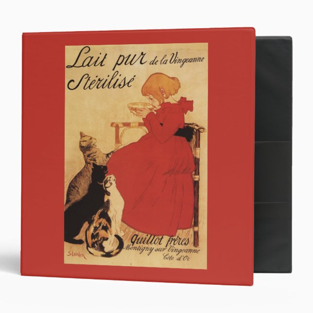 Vingeanne Milk Girl with Cats Binder (Front/Inside)