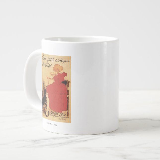 Vingeanne Milk Girl with Cats Large Coffee Mug (Front Left)