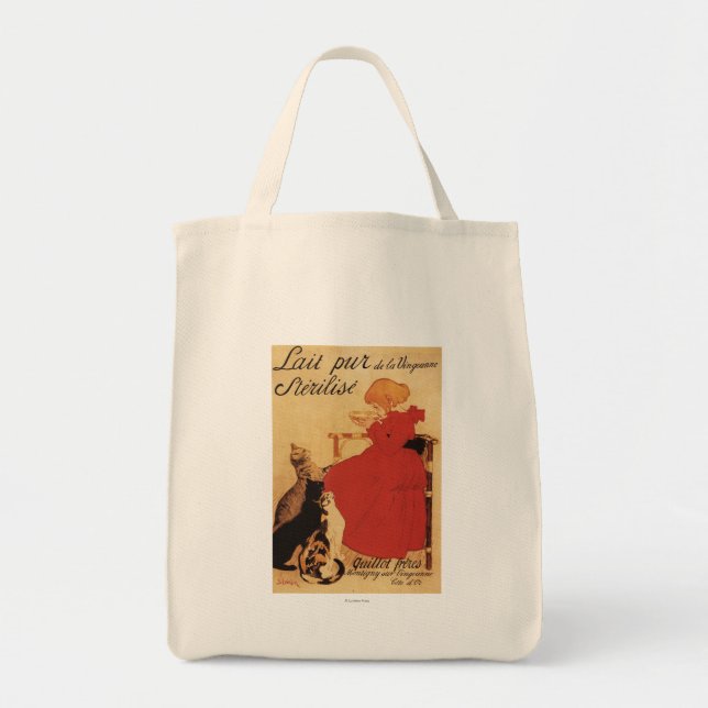 Vingeanne Milk Girl with Cats Tote Bag (Front)