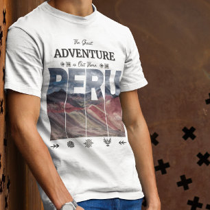 Vinicunca Peru   7 Colors Mountain, Andes, Inca T-Shirt
