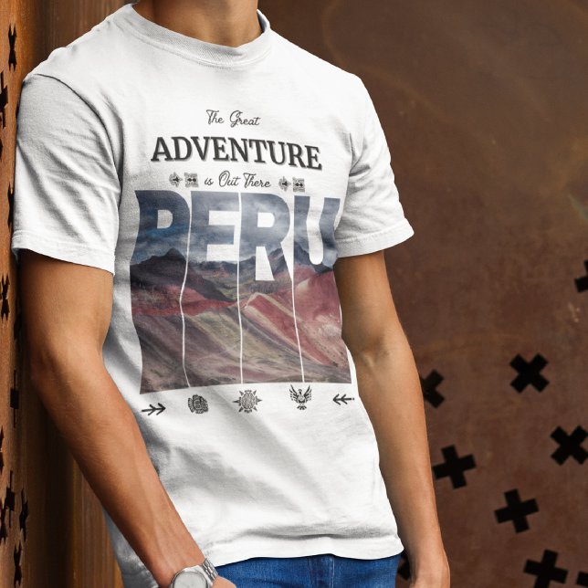 Vinicunca Peru | 7 Colors Mountain, Andes, Inca T-Shirt (Creator Uploaded)