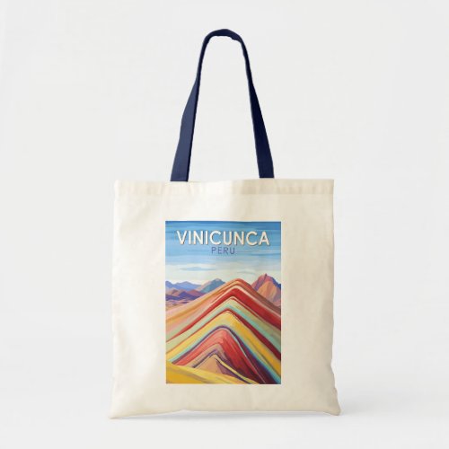 Vinicunca Peru Travel Art Vintage Tote Bag