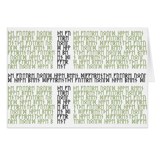 Vinland Flag w Runes - Card (Front Horizontal)