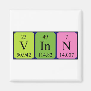 Vinn periodic table name magnet