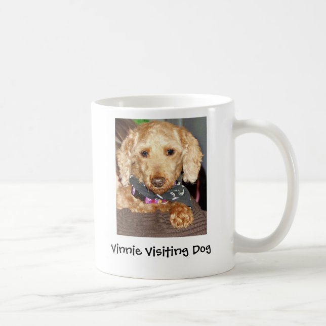 Vinnie Visiting Dog Coffee Mug (Right)