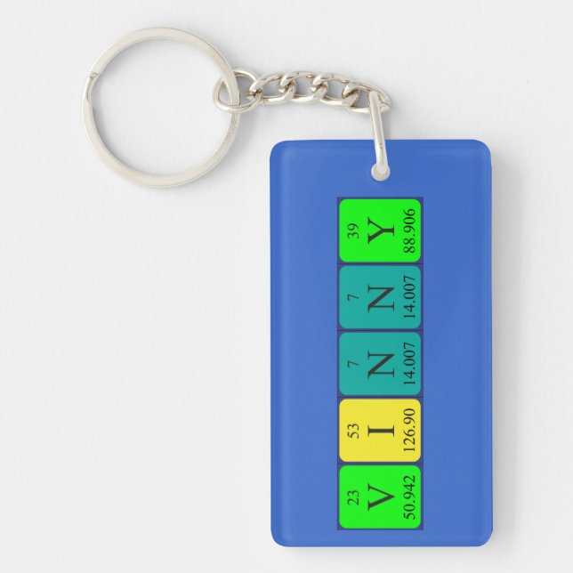 Vinny periodic table name keyring (Front)