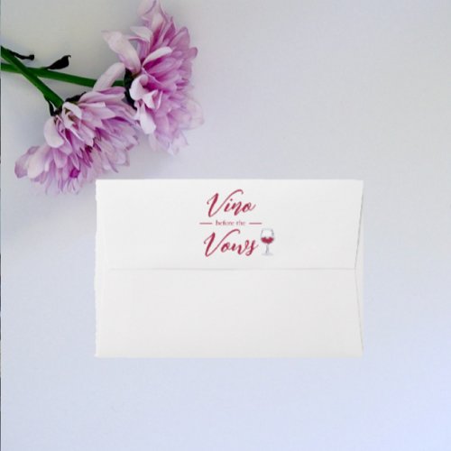 Vino Before The Vows Bridal ShowerBachelorette Envelope