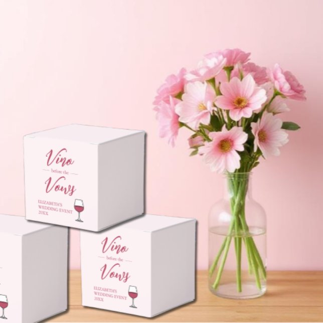 Vino Before The Vows Bridal Shower/Bachelorette Favor Boxes (Creator Uploaded)