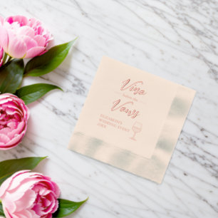 Vino Before The Vows Bridal Shower/Bachelorette Foil Napkins
