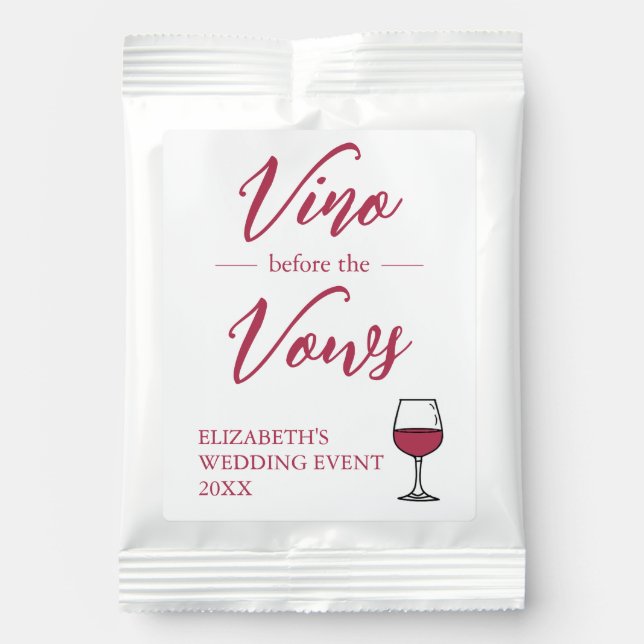 Vino Before The Vows Bridal Shower/Bachelorette Lemonade Drink Mix (Front)