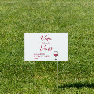 Vino Before The Vows Bridal Shower/Bachelorette Sign
