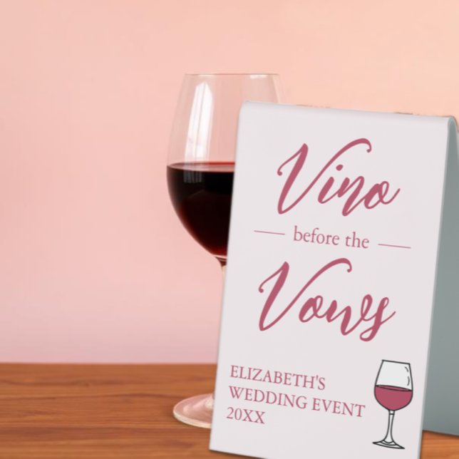 Vino Before The Vows Bridal Shower/Bachelorette Table Tent (Creator Uploaded)