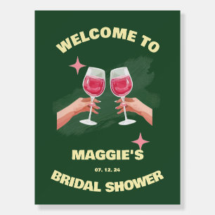 Vino Before the Vows Bridal Shower Welcome Sign 