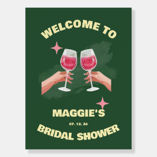 Vino Before the Vows Bridal Shower Welcome Sign