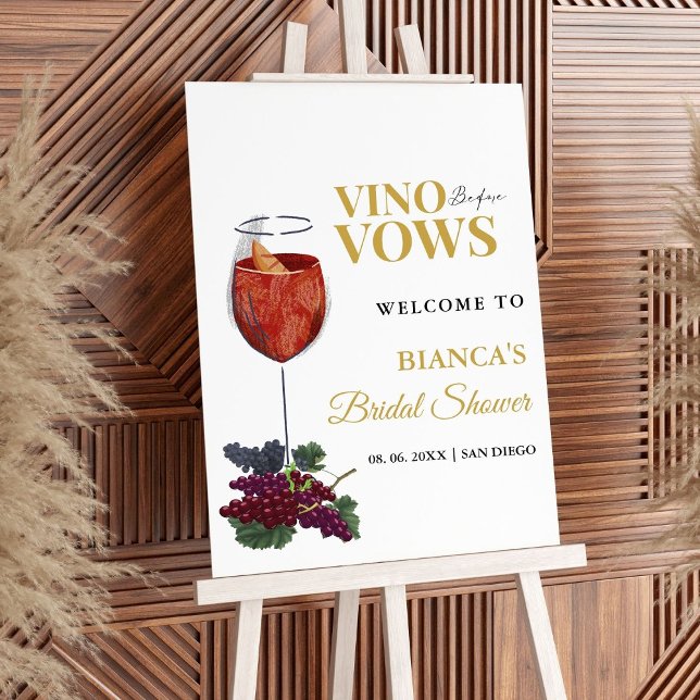 Vino Before the Vows bridal shower Welcome sign (Creator Uploaded)