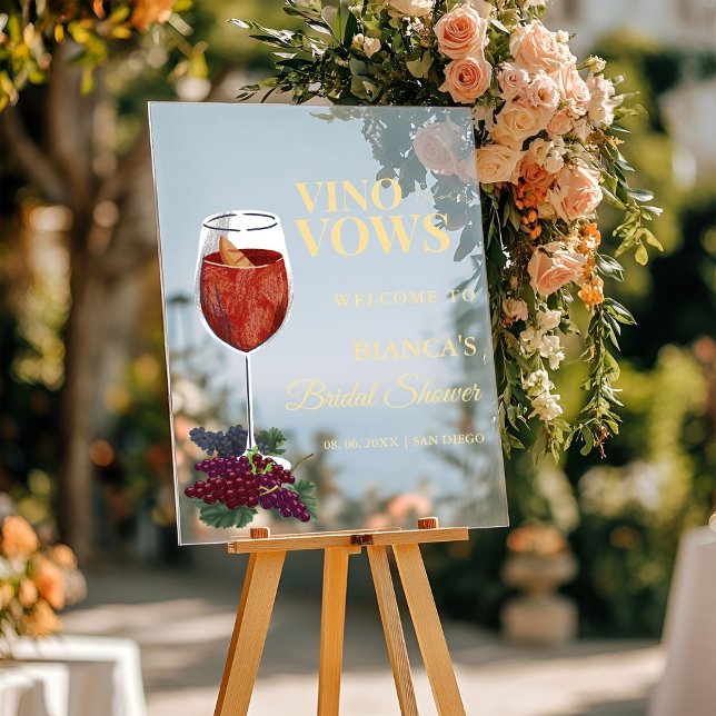 Vino Before the Vows bridal shower Welcome sign (Creator Uploaded)