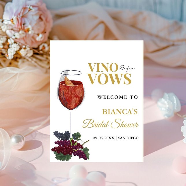Vino Before the Vows bridal shower Welcome sign (Creator Uploaded)