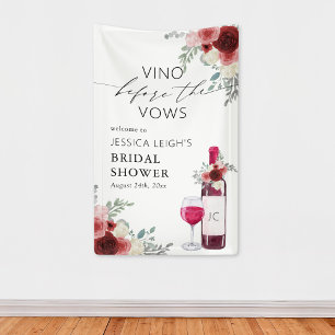 Vino Before the Vows Red Wine Welcome Sign