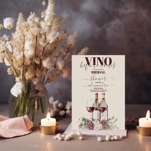 Vino Before Vow, Winery, Chateau Bridal Shower Invitation