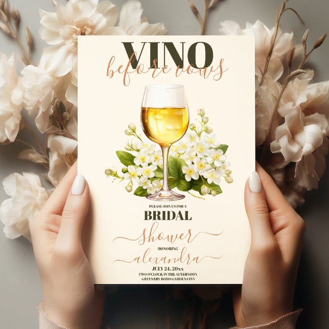 Vino Before Vows Bach Custom Winery Bachelorette Invitation (Creator Uploaded)