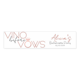 Vino Before Vows Bachelorette / Bridal Party Napkin Bands