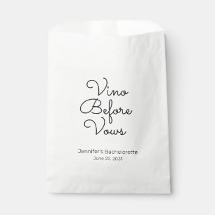 Vino Before Vows Bachelorette Paper Favor Bags