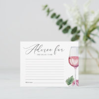 Vino before Vows Bridal Shower Advice and Wishes