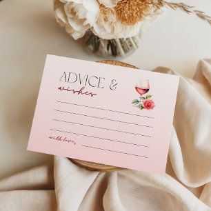 Vino Before Vows Bridal Shower Advice & Wishes Enclosure Card